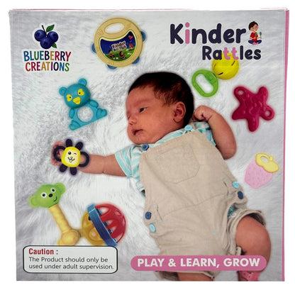 8 PC KINDER RATTLES