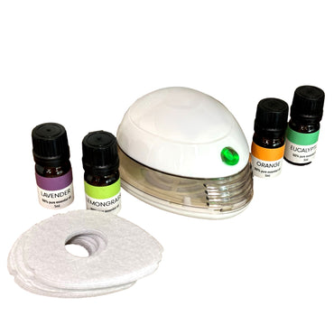 AROMA THERAPY KIT - PORTABLE DIFFUSER WITH ESSENTIAL OILS