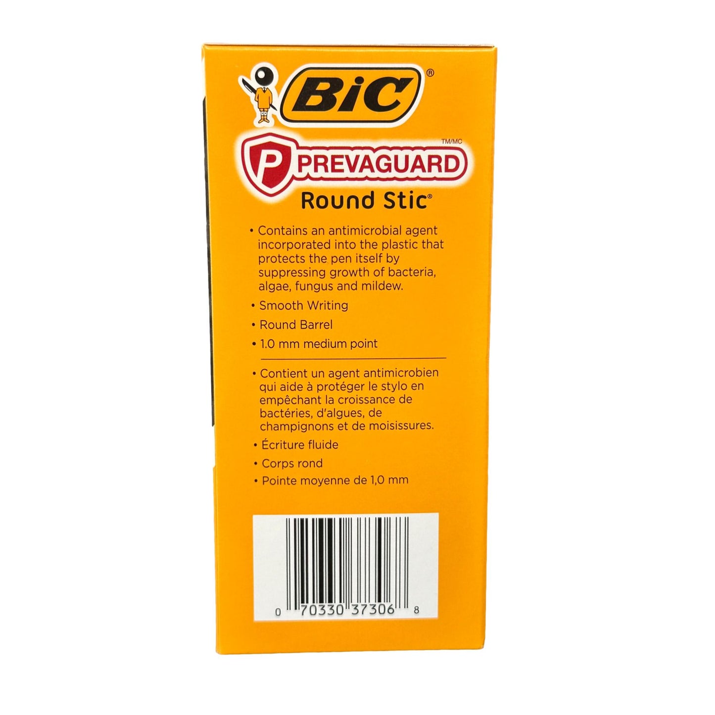 Bolígrafos BIC Prevaguard negros de 60 unidades